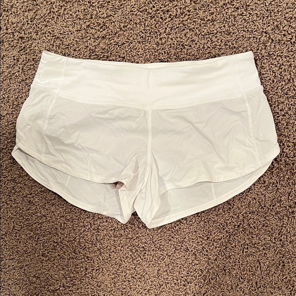 Lululemon Athletica White Athletic Shorts